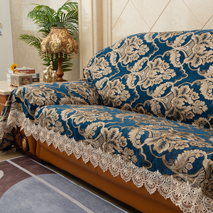 欧式宽扶手沙发盖布老式皮沙发套罩全包全盖万能老款沙发盖巾防尘
