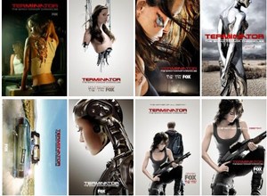 明信片8张/terminator sarah connor 终结者外传 美剧海报 电影