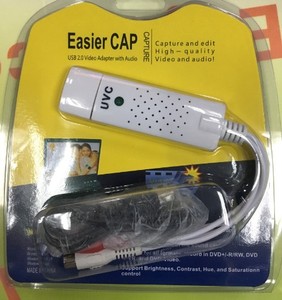 免驱EasyCap DC60单路USB视频采集卡 YZ-008方案 支持xp/win7系统