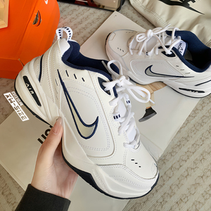 向往体育 Nike/耐克Air Monarch 4 男女白蓝复古老爹鞋415445-102