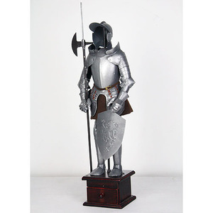古代欧式中世纪罗马盔甲士兵武士铁艺模型酒柜工艺装饰品复古摆件
