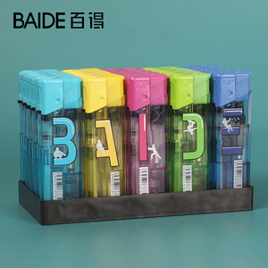 BAIDE百得正品创意个性透明一次性家用充气电子塑料防风打火机