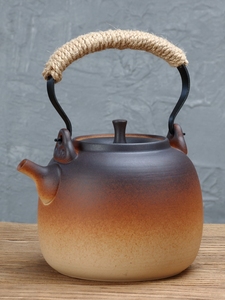 高端家用煮茶炉陶土壶功夫烧水壶窑变陶瓷茶壶提粱耐高温单个煤气