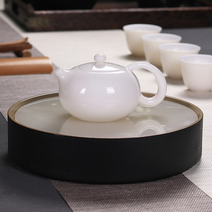 德化白玉瓷纯手工茶壶单壶中国象牙白羊脂玉西施壶白瓷泡茶器茶具