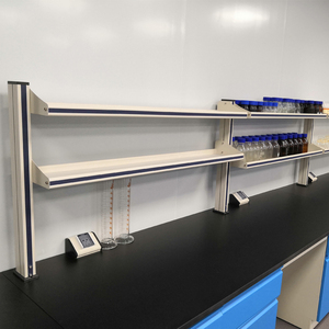 实验室试验室全钢木实验台工作台 边台铝玻试剂架置物架宽300