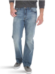 Wrangler威格美国正品代购男士纯棉水洗款宽松微喇裤牛仔裤休闲裤
