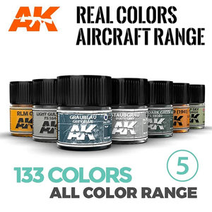 文华模型 西班牙AK REAL真实色漆 飞机颜色 单漆10ml RC302-RC325