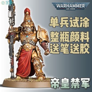 宝箱战锤40K单兵试涂 帝皇禁军 Adeptus Custodes 新手战棋涂装