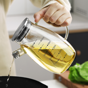 玻璃油壶防漏不挂油倒油罐油瓶神器大容量家用厨房带刻度酱油醋壶