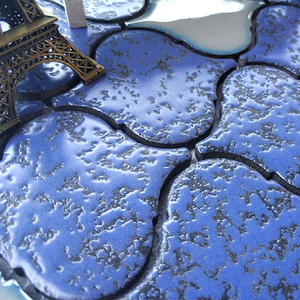 地中海田园灯笼马赛克瓷砖水滴纹蓝色系厨房卫生间浴室墙砖