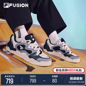 FILA FUSION斐乐潮牌男鞋KICK DX专业滑板鞋2024春新款时尚运动鞋