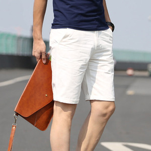 短裤男夏季薄款韩版潮流修身白色直筒宽松大码外穿五分休闲裤子男