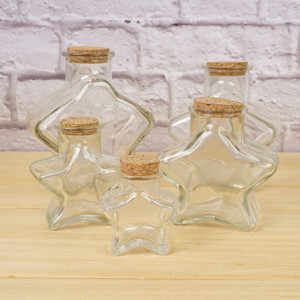 包邮DIY创意玻璃瓶星空彩虹许愿瓶漂流瓶海洋木塞星星幸运星瓶子