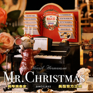 美国圣诞先生mr.christmas老鼠钢琴音乐盒女友男友儿童生日情人节