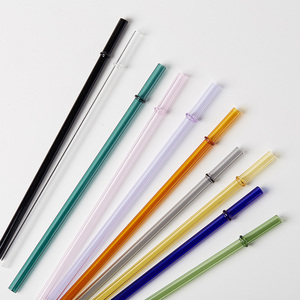 耐高温高硼硅玻璃吸管加长直管27cm适用星巴克吸管替换彩色吸管