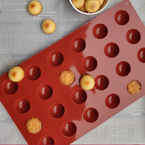 15孔半圆球形烤箱烘培网红豆小丸子磨蜂蜜发酵小蛋糕食品硅胶模具