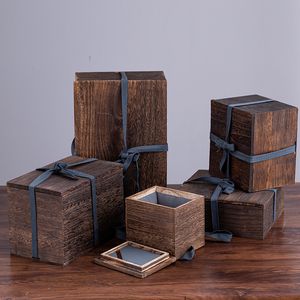 碳化桐木系列杯子茶壶木盒紫砂花瓶瓷盘建盏包装盒免费刻字可定制