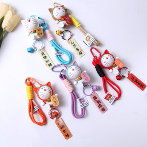 哆啦A梦钥匙扣书包挂件玩具水果阿卓玩雪工具情侣礼物叮当猫挂件