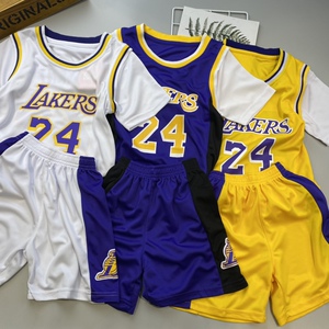 NBA球服套装儿童球衣速干衣服24号球服湖人科比休闲童装篮球服