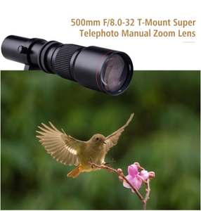 500mm/1000mm f/8大功率照相机长焦镜头适用于尼康佳能索尼口摄景