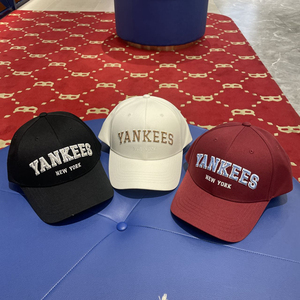 韩国MLB正品代购24新款NY洋基队水钻logo棒球帽硬顶鸭舌男女同款