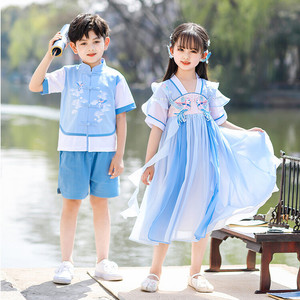 中国风班服汉服六一儿童节民族服装表演服小学生男女童合唱演出服