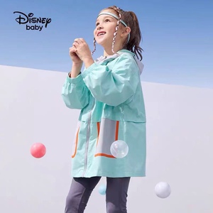 迪士尼男童女童外套春秋时尚可爱卡通 中长款风衣洋气儿童