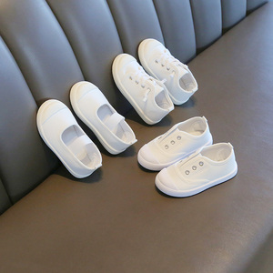 男童新款韩版板鞋小童1-5岁宝宝帆布鞋小白布鞋幼儿园男女童鞋子
