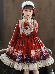 女童连衣裙春秋洛丽塔公主裙春装儿童小学生服装lolita洋气萝莉塔