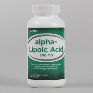 美国GNC硫辛酸600mg60粒搭配谷胱甘肽VC抗氧化肝脏血糖现货