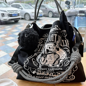 日本代购ball chain美国联名老鼠环保袋大容量尼龙购物袋通勤上班