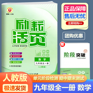 2025新版 励耘活页九年级全一册数学人教版 初中9年级教材同步专项训练练习册 初中生初三单元测试周周练月考期中期末卷模拟考试卷