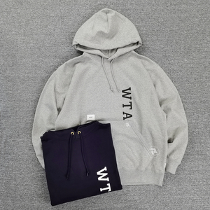 飘渺现货WTAPS DESIGN 01 HOODY COTTON COLLEGE卫衣帽衫男 23SS