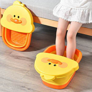 泡脚桶家用可折叠儿童洗脚盆加深加厚家用塑料泡脚盆中药浸脚桶鸭
