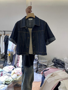 韩国 YOUANMI设计感短款牛仔外套女夏季休闲宽松薄款上衣+吊带背