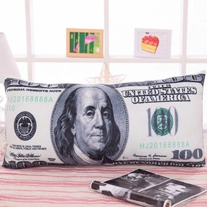搞怪仿真美元抱枕钞票钱币毛绒玩具抱着睡觉床上枕头创意生日礼物