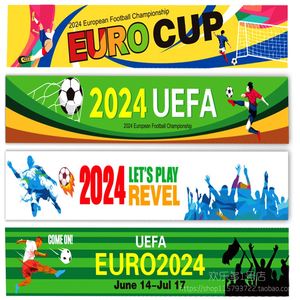 2024新款欧洲杯足球横幅酒吧餐厅球赛背景墙布置挂布足球联赛挂旗