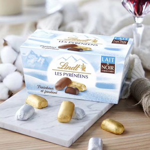 法国进口lindt瑞士莲冰山雪融牛奶黑软心巧克力圣诞元旦新年礼物