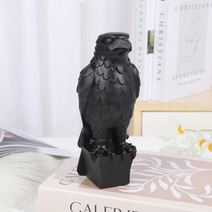 创意老鹰摆件暗黑系手办动物头像模型雕塑老鹰装饰书架工艺品
