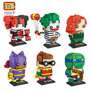LOZ砖头人颗粒积木超级英雄小丑女男 蝙蝠侠罗宾忍者手办玩具礼物