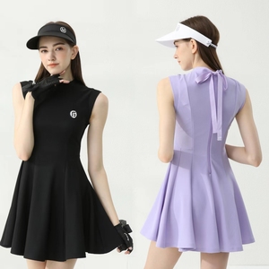 夏季高尔夫女装网球韩版修身连衣裙上衣短裙套装女短袖golf服装女