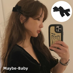 现货 Maybe-Baby韩国官网代购 可爱少女蝴蝶结发夹发饰边夹