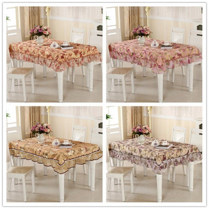 美式田园茶几四方形台布餐桌布长方形桌布圆桌布布艺餐厅正方形