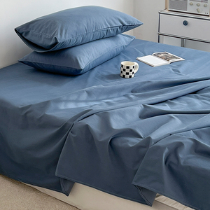 加厚100纯棉床单单件全棉夏季纯色1.5米被单宿舍单双人枕套三件套