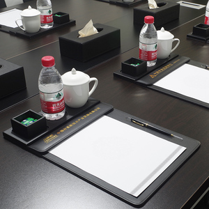 皮革a4会议夹垫板文件夹板会议室写字桌板垫板夹办公用品商务定制