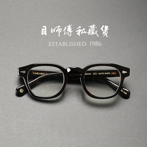 鼻祖 x 复古板材眼镜架 刘德华潜行进口手工黑色日本男女配近视框