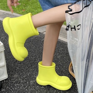 2024新款雨鞋女外穿秋冬季防滑防水厚底 EVA糖果色雨靴水鞋可加棉