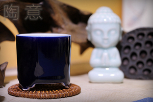 陶意  祭蓝釉小香炉（空熏炉） 景德镇手工高温颜色釉陶瓷香薰炉