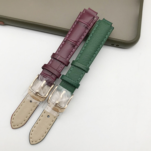 格雅手表76085L原装正品女表皮带真皮针扣绿色紫色原厂表带