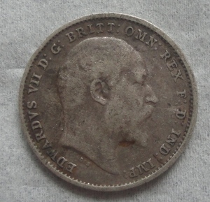 外国硬币-英国1907年3便士银币（爱德华七世）（1）